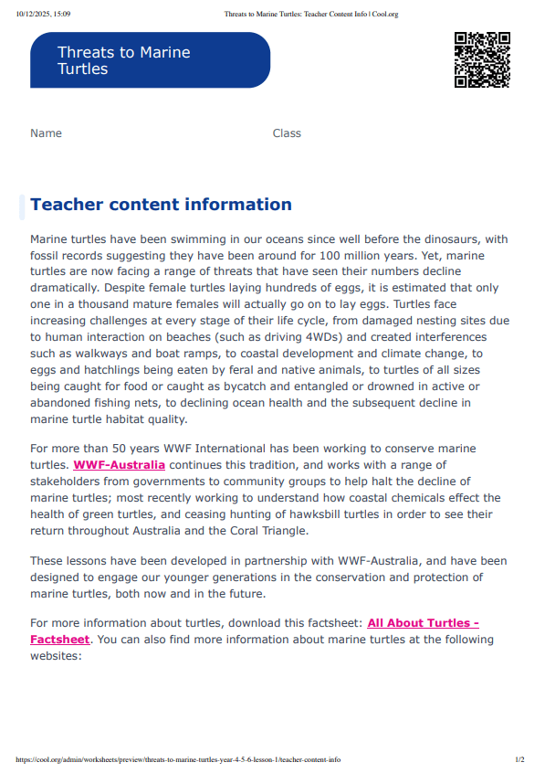 Sample Worksheet