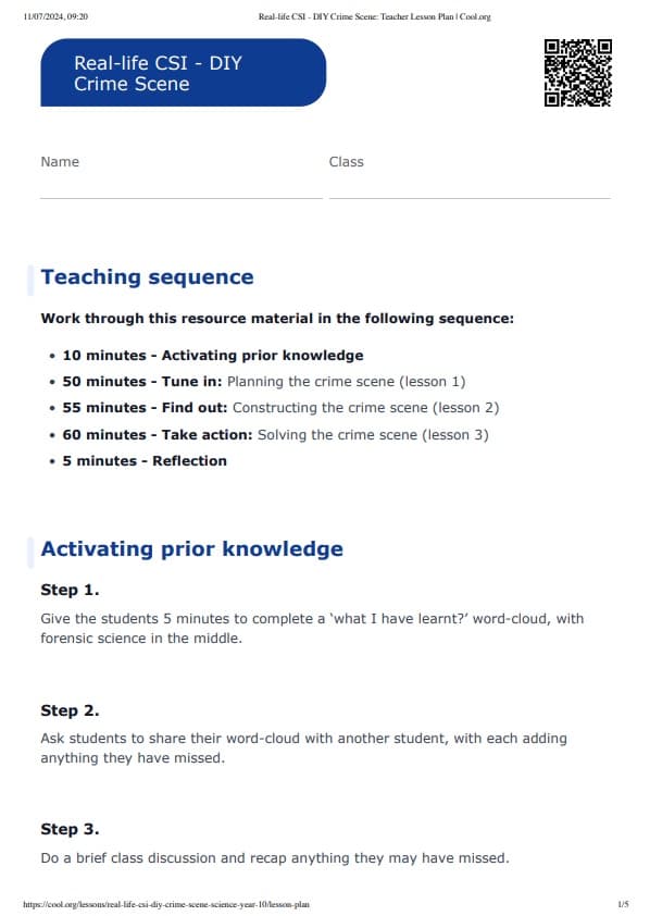 Sample Worksheet