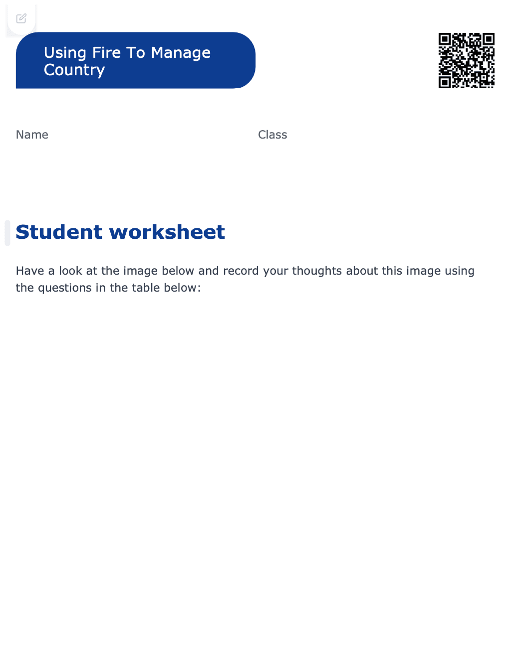 Sample Worksheet