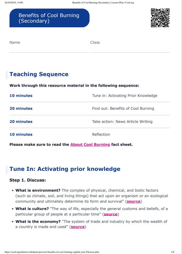 Sample Worksheet