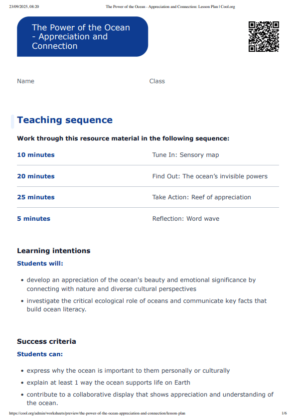 Sample Worksheet