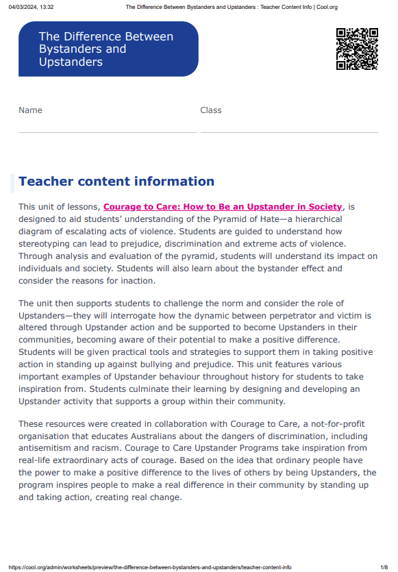 Sample Worksheet