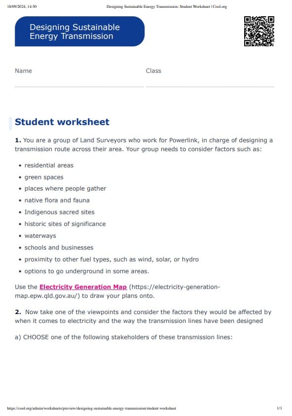Sample Worksheet
