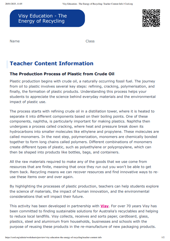 Sample Worksheet