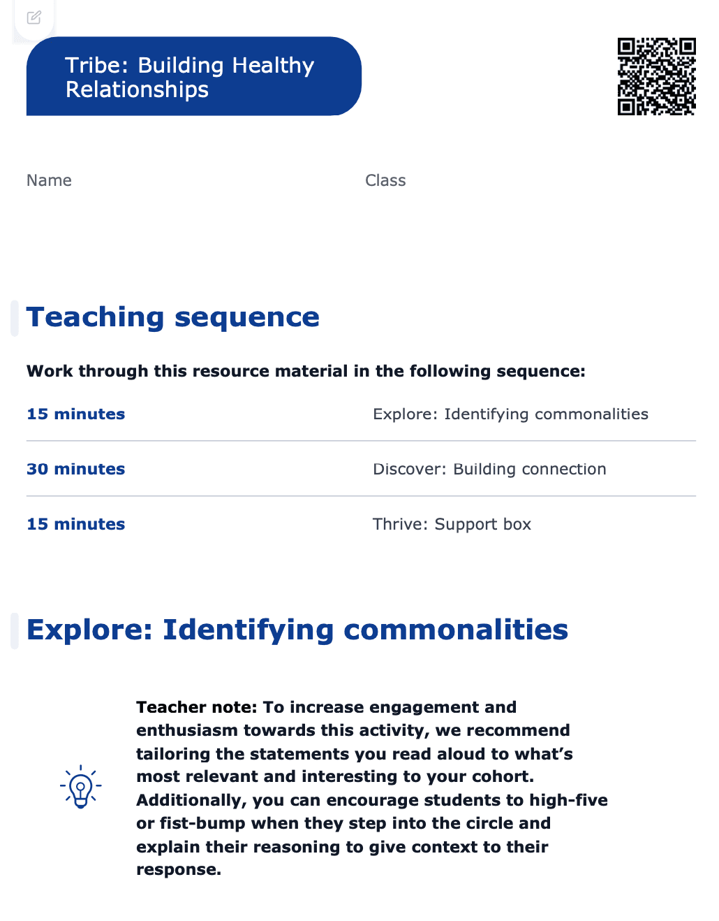 Sample Worksheet