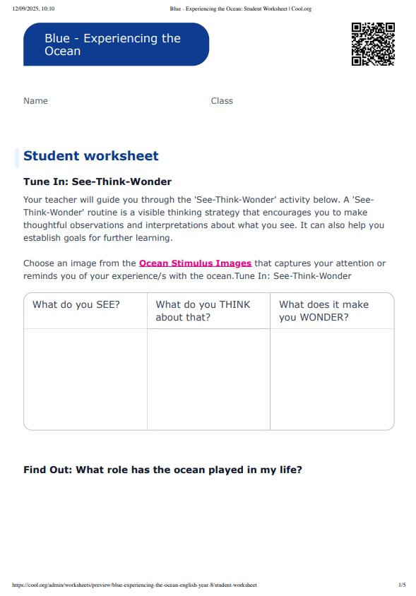 Sample Worksheet
