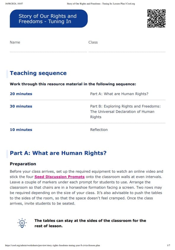 Sample Worksheet