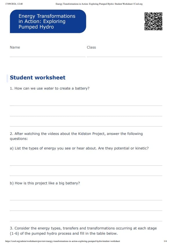 Sample Worksheet