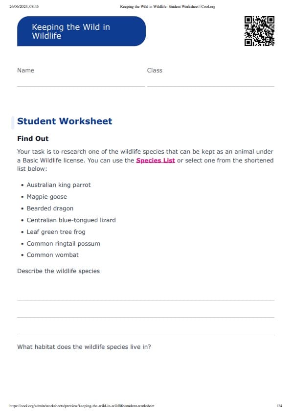 Sample Worksheet