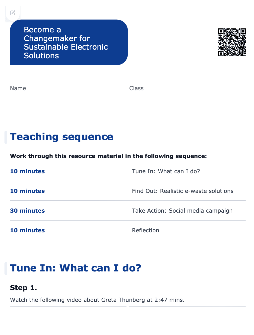 Sample Worksheet