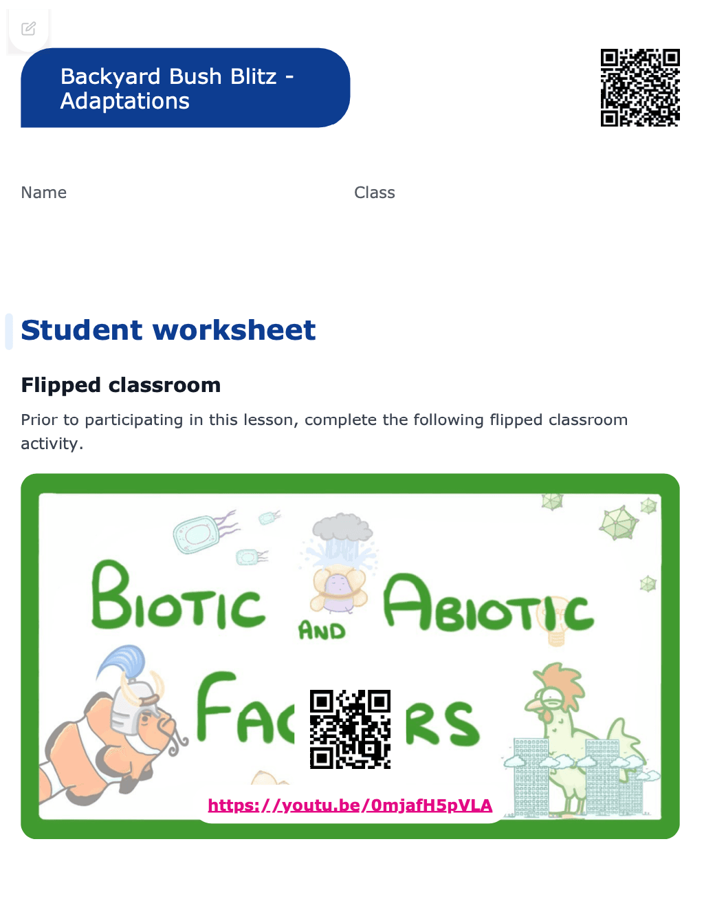 Sample Worksheet