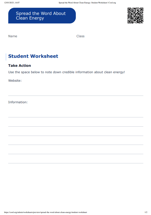 Sample Worksheet