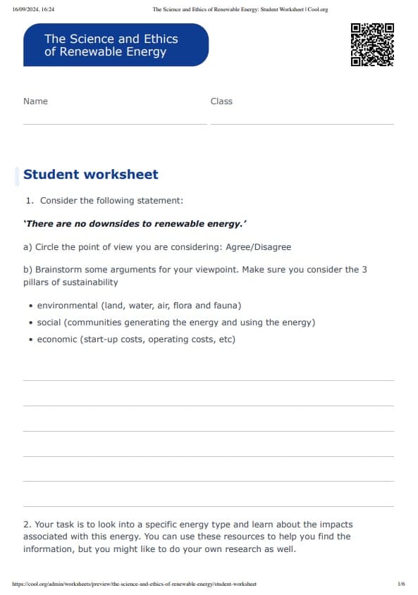 Sample Worksheet