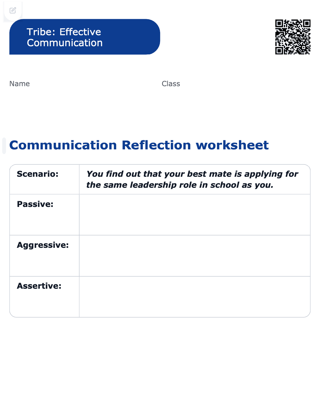 Sample Worksheet