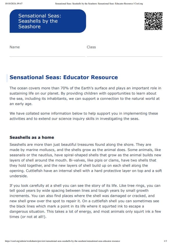 Sample Worksheet