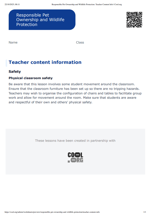 Sample Worksheet