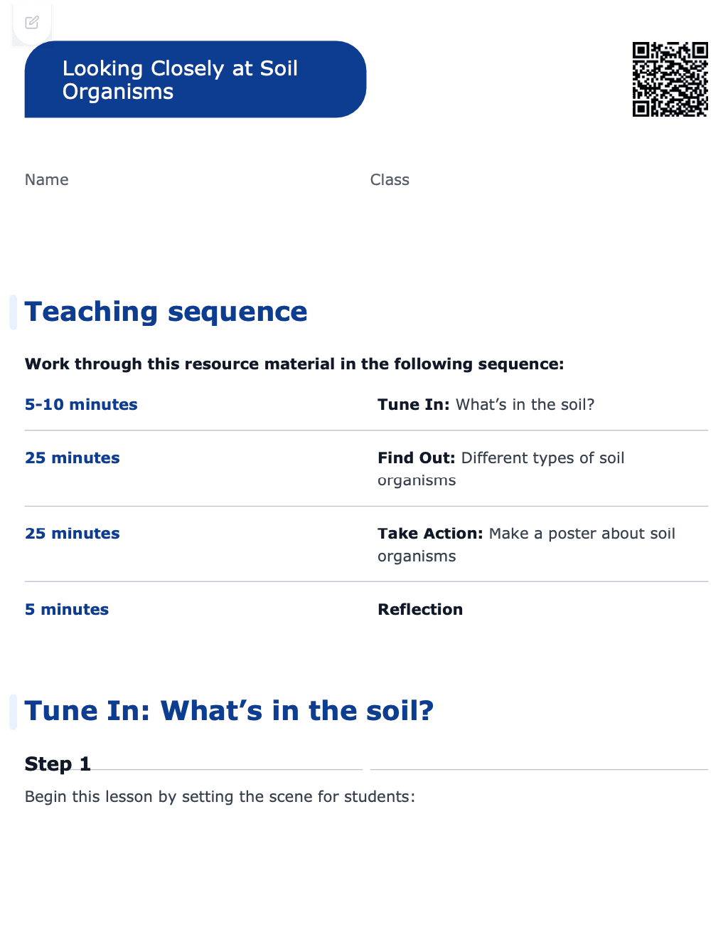 Sample Worksheet