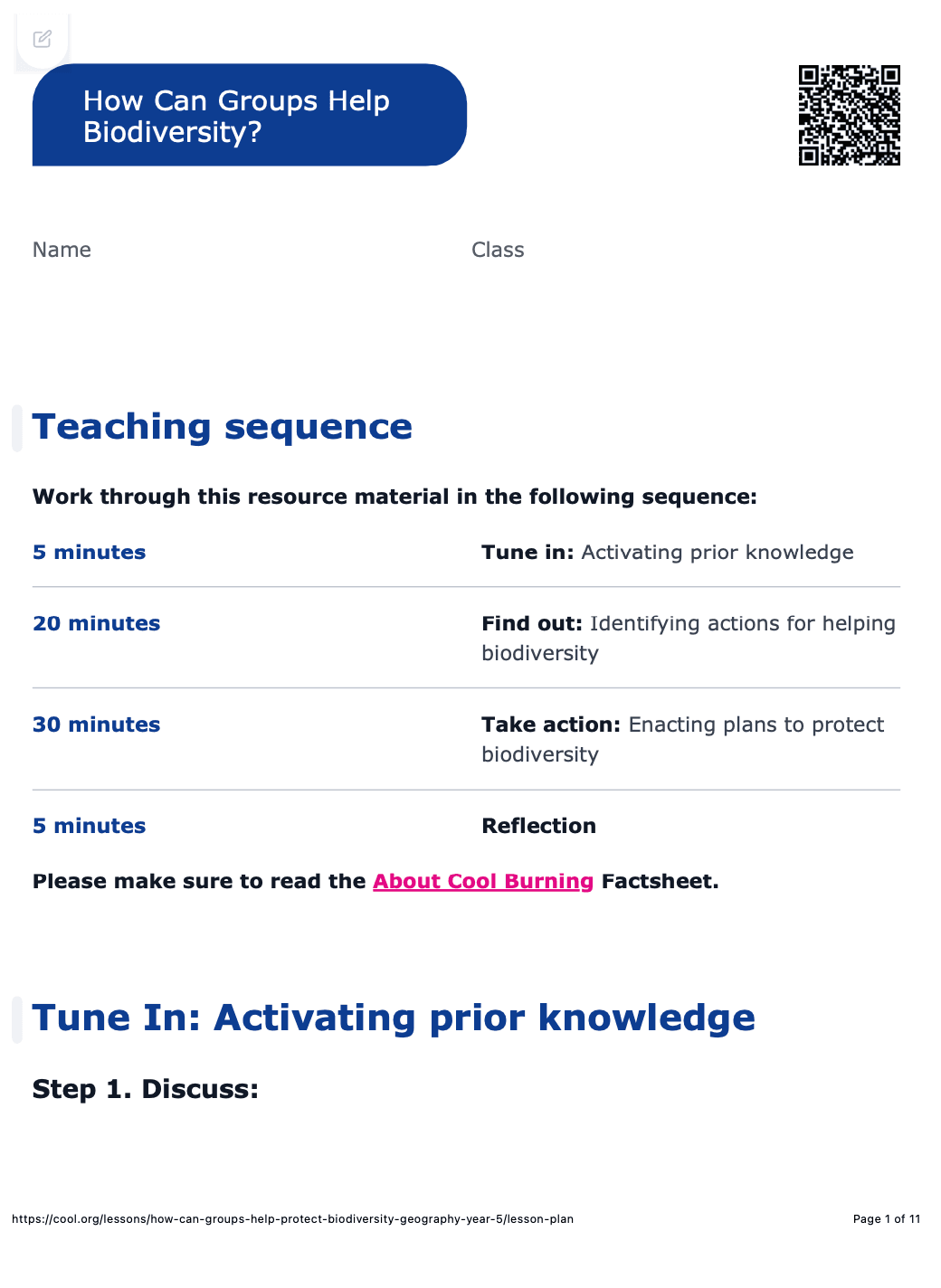 Sample Worksheet