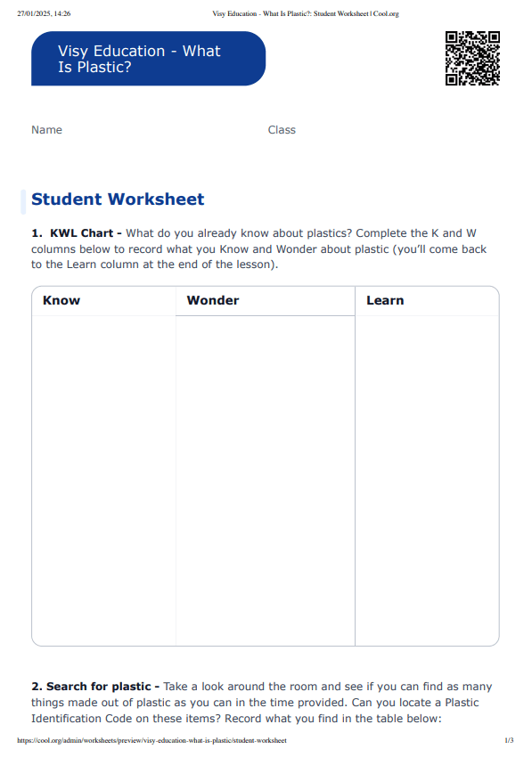 Sample Worksheet