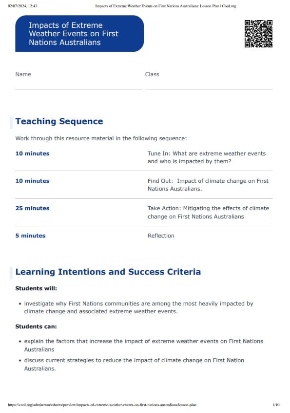 Sample Worksheet