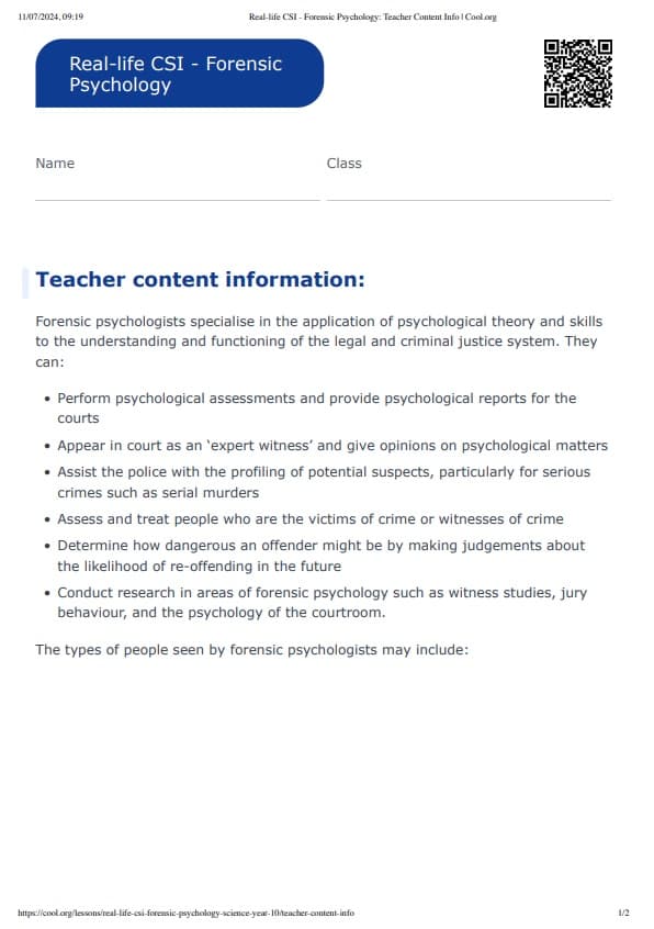 Sample Worksheet