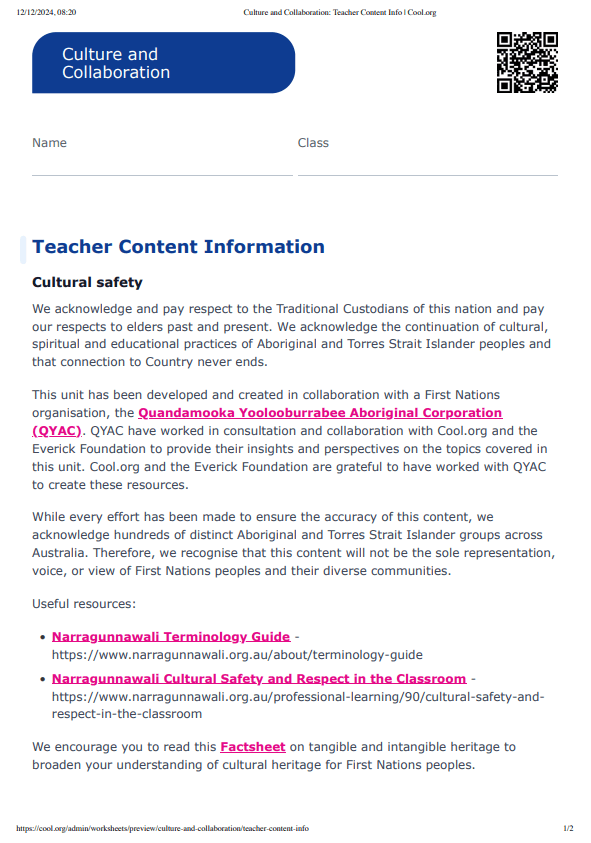 Sample Worksheet