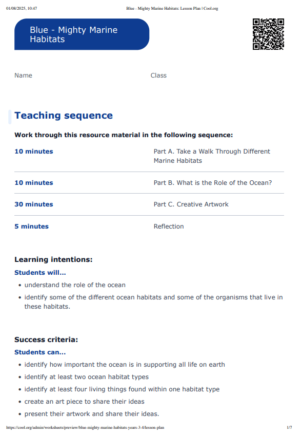 Sample Worksheet
