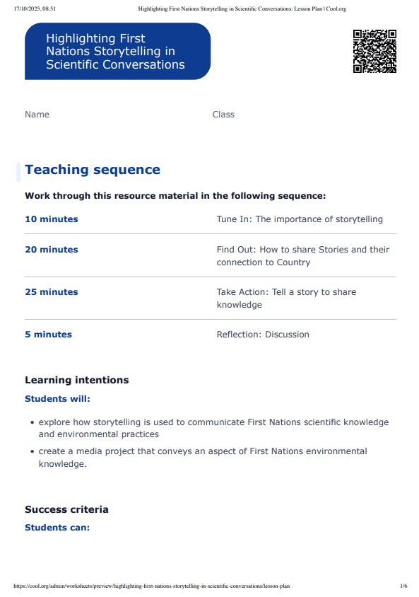 Sample Worksheet