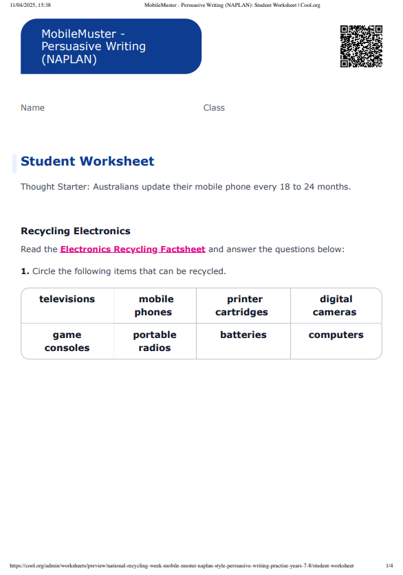 Sample Worksheet