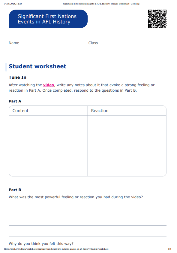 Sample Worksheet