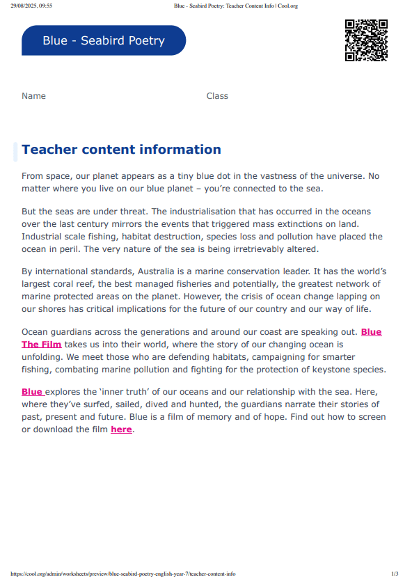 Sample Worksheet
