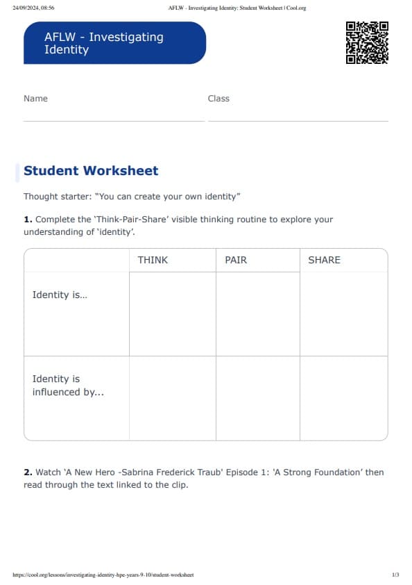 Sample Worksheet