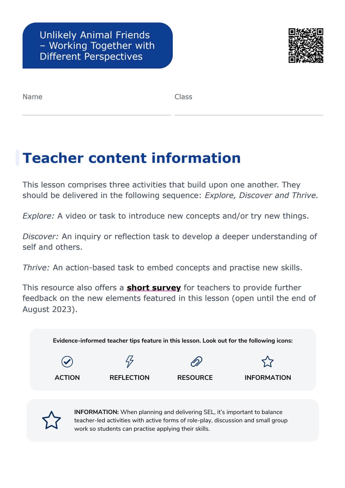 Sample Worksheet