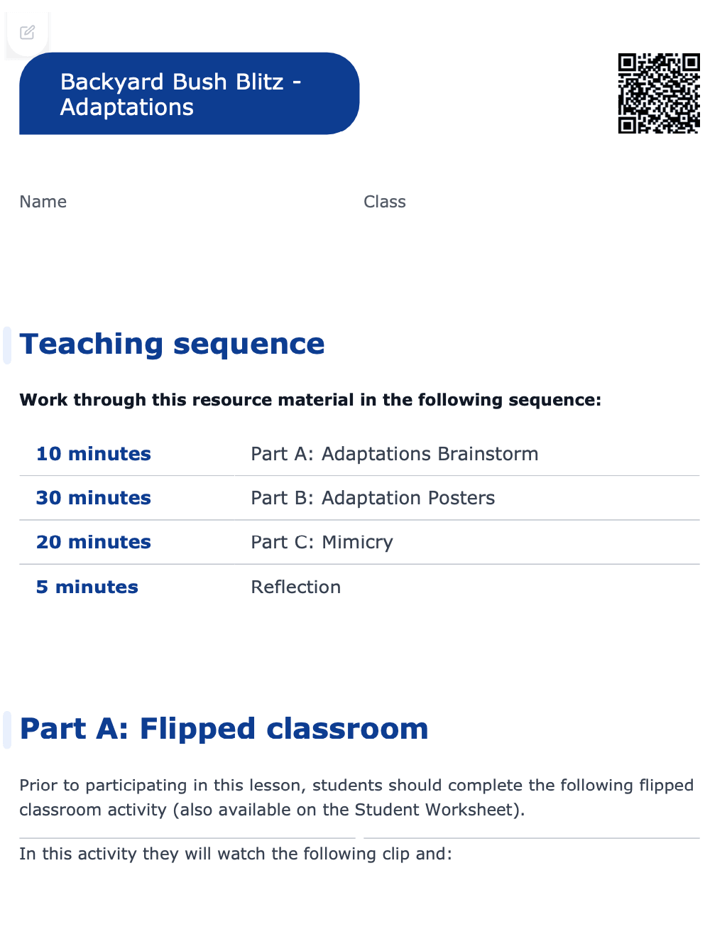 Sample Worksheet
