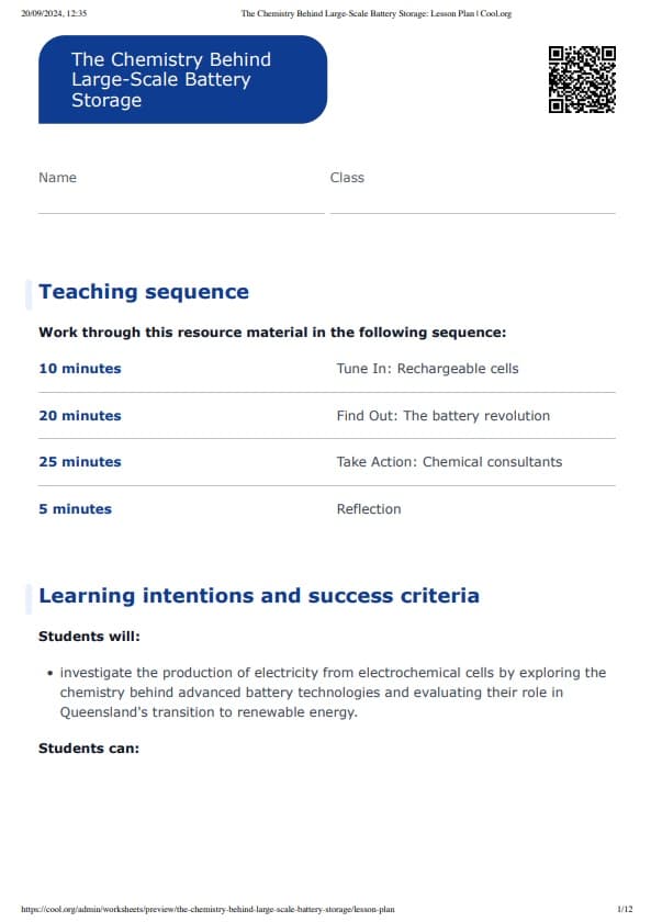 Sample Worksheet