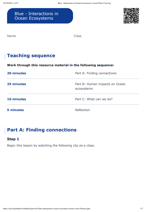 Sample Worksheet