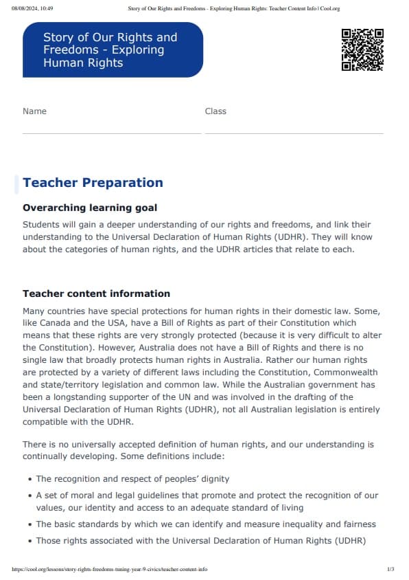 Sample Worksheet
