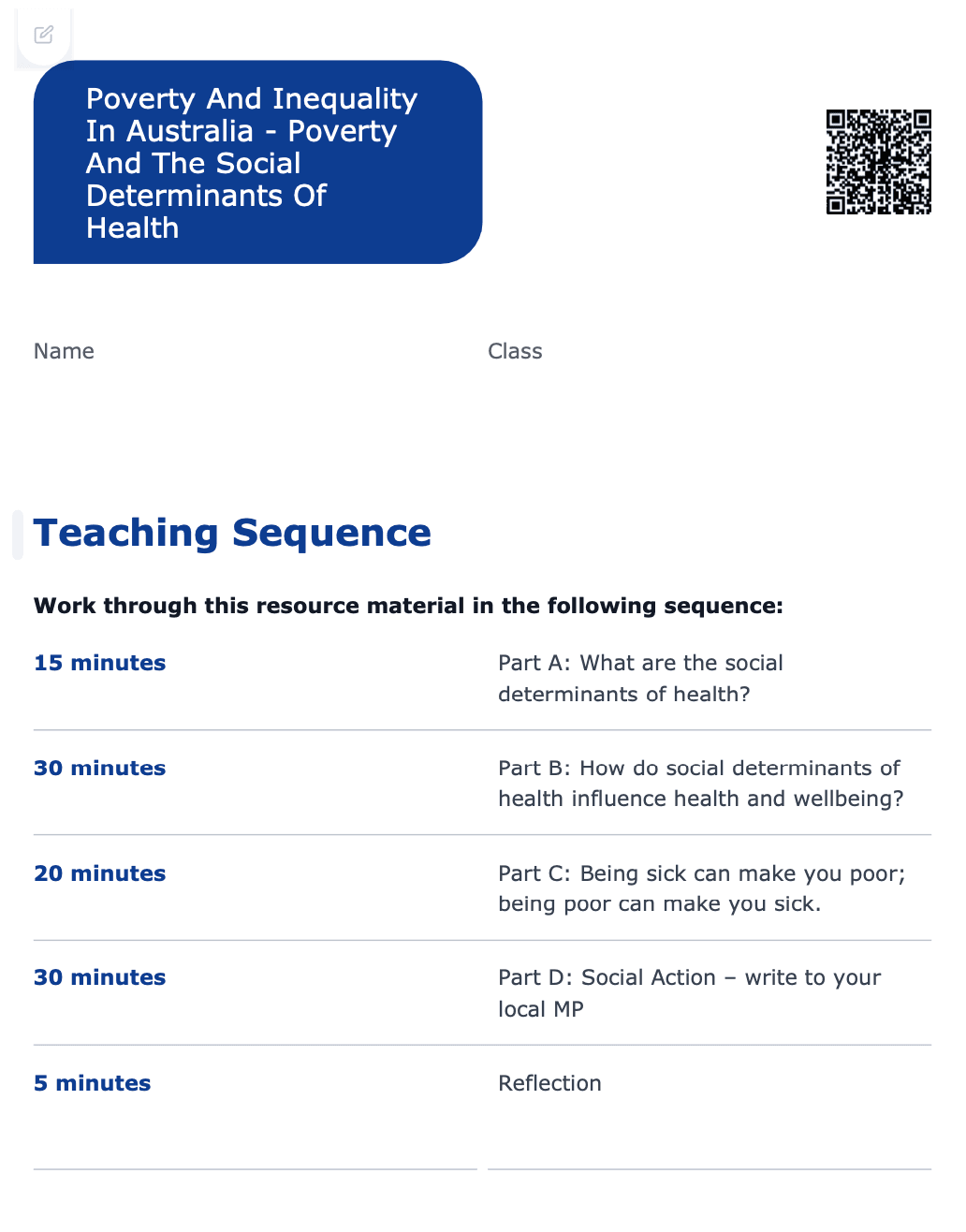Sample Worksheet