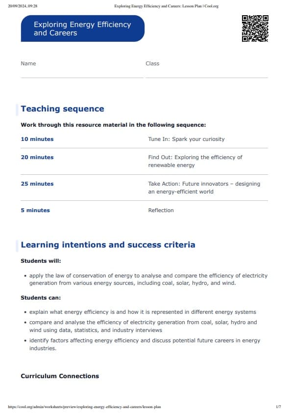 Sample Worksheet