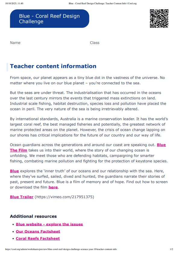 Sample Worksheet
