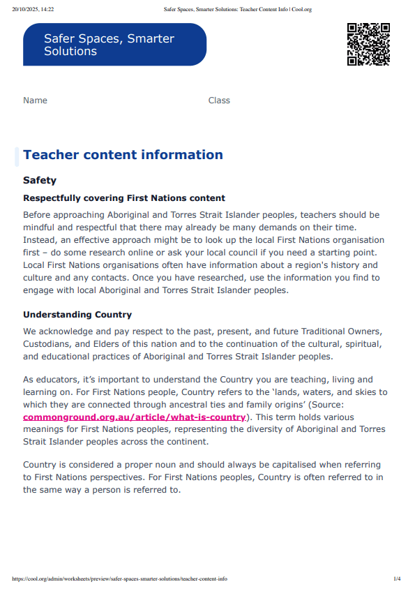 Sample Worksheet
