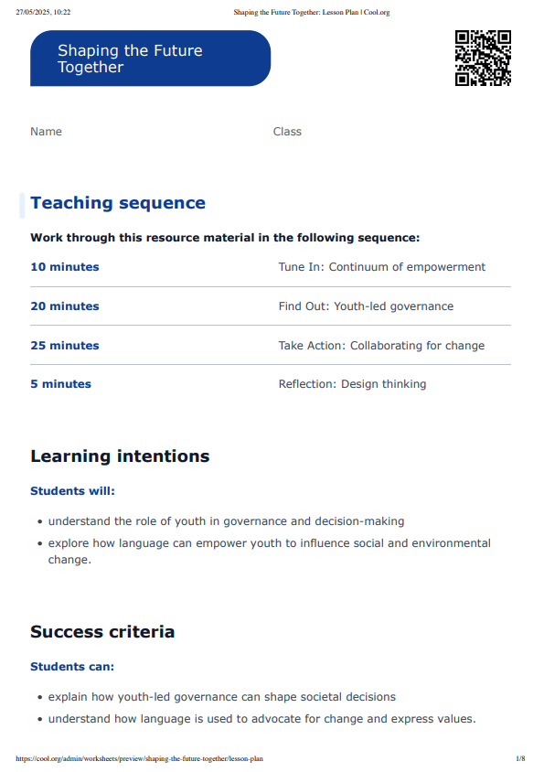 Sample Worksheet