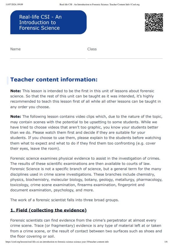 Sample Worksheet