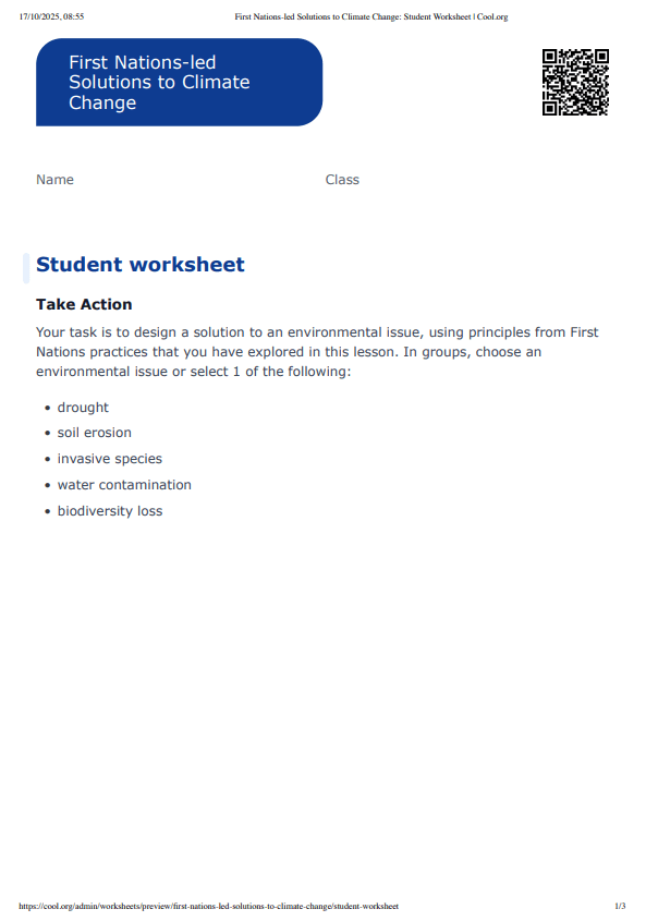 Sample Worksheet