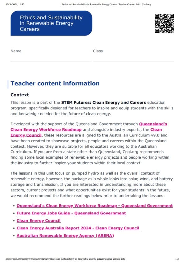 Sample Worksheet