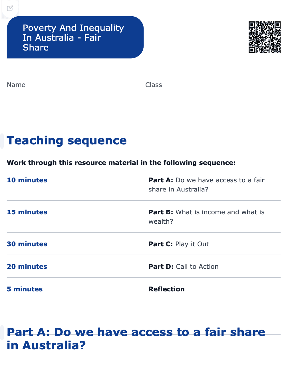 Sample Worksheet