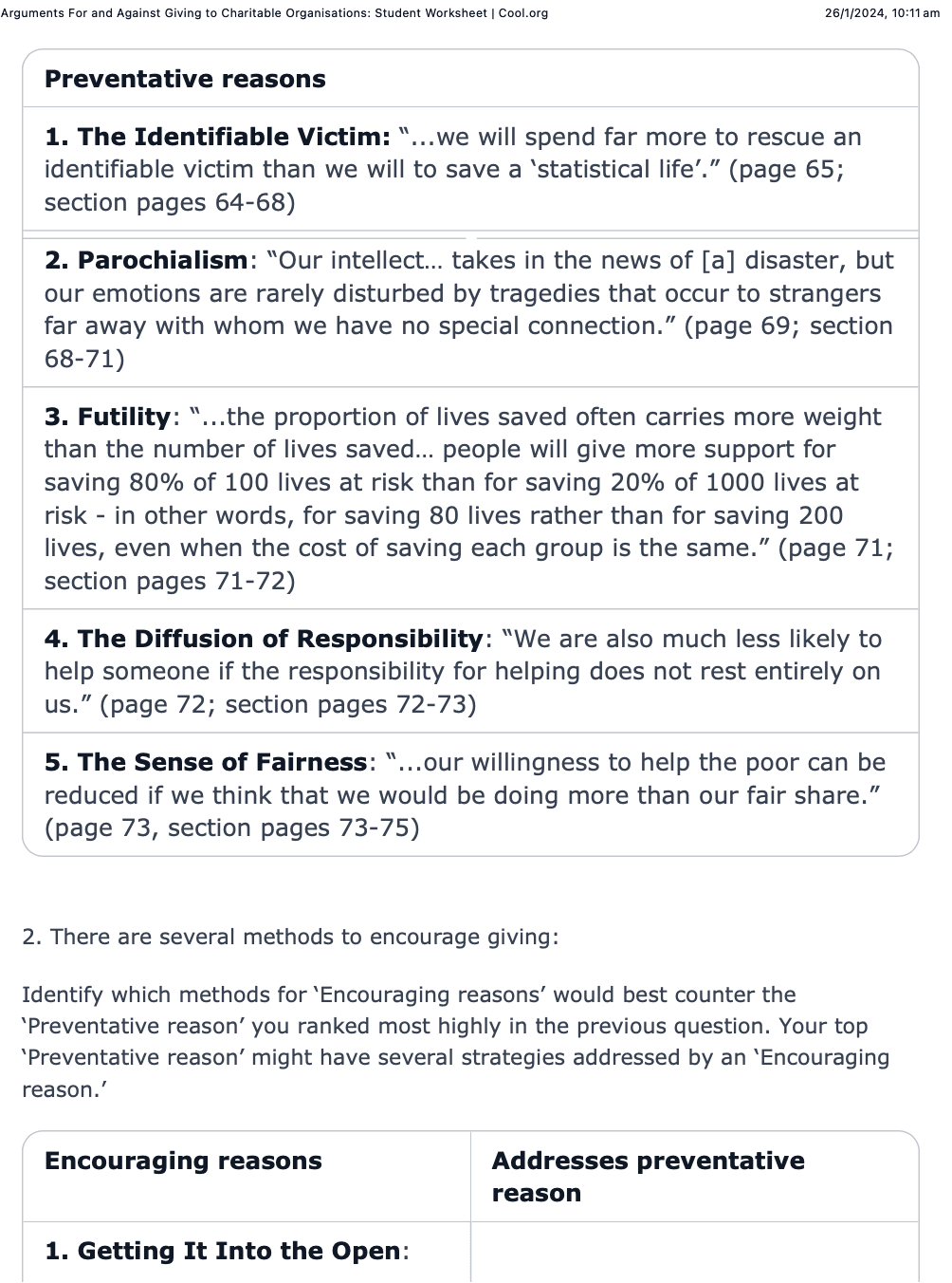 Sample Worksheet