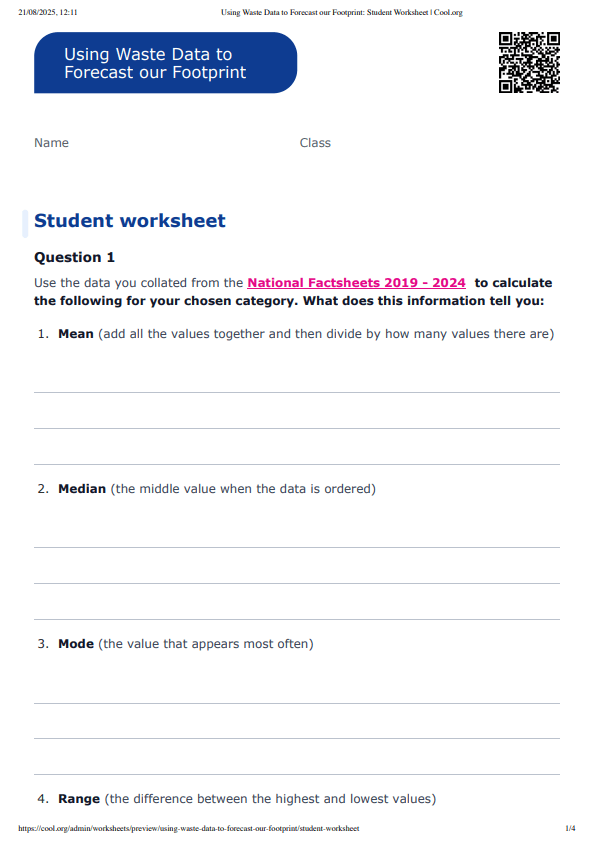 Sample Worksheet