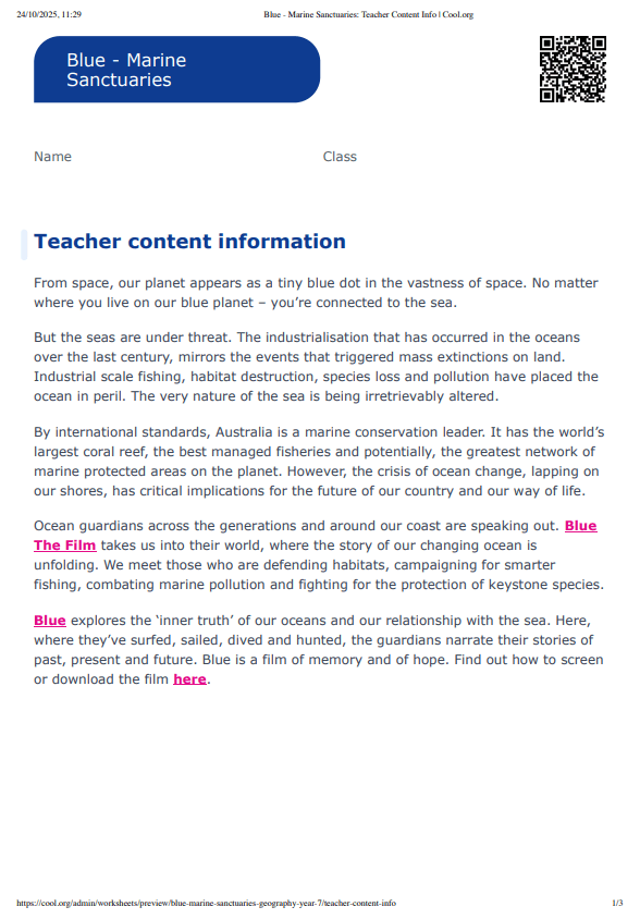 Sample Worksheet