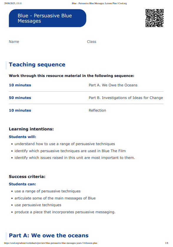 Sample Worksheet